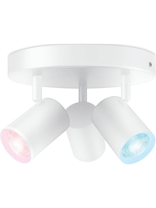 Wiz Imageo 3'lü Spot Ayarlanabilir Beyaz Ve Renkli Akıllı Tavan Lambası 929003210801 - Beyaz
