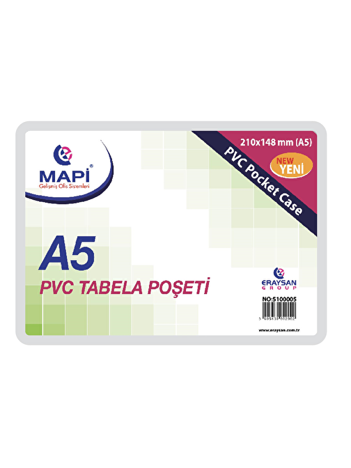 MAPİ PVC TABELA POŞETLERİ A5 20'Lİ PAKET