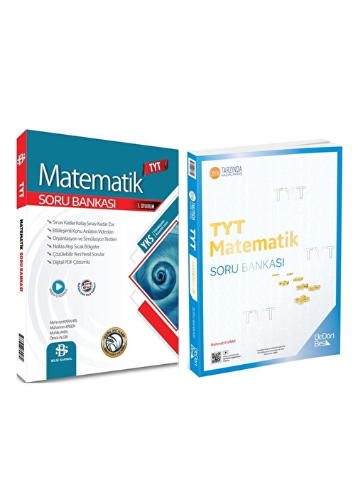 Üç Dört Beş TYT Matematik ve Bilgi Sarmal TYT Matematik Soru Bankası 2 Kitap Set