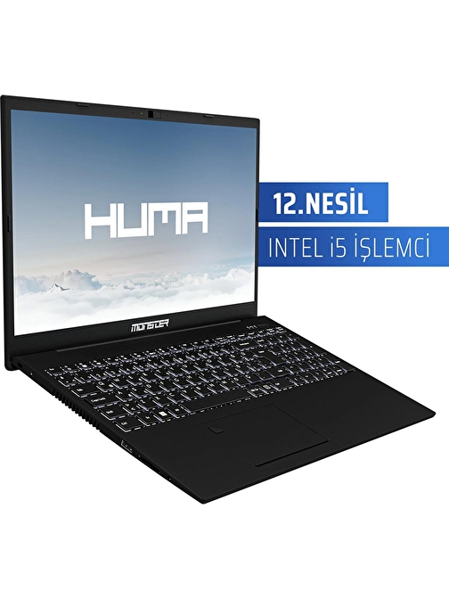 Monster Huma H5 V4.1.10 Iris Xe Graphics Eligible Intel Core i5-1235U 32 GB RAM 1 TB SSD 15.6 inç Full HD Freedos Dizüstü Bilgisayar Siyah