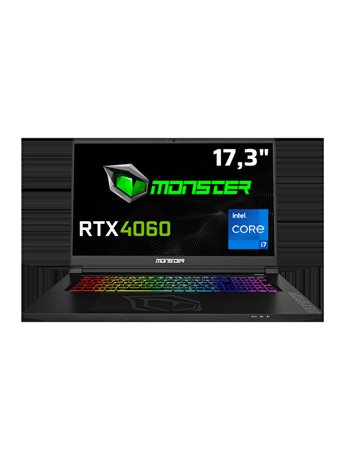 Monster Tulpar T7 V26.1.1 Intel Core i7 13700H 16 GB RAM 1 TB SSD 8 GB RTX 4060 Windows 11 17,3" FHD 144 Hz Oyun Bilgisayarı