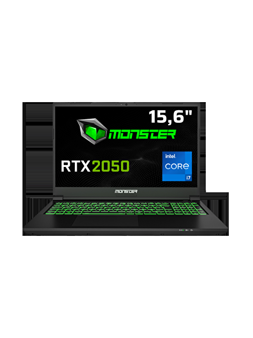 Monster Abra A5 V21.3 Intel Core i7 12700H 16 GB RAM 500 GB SSD 4 GB RTX 2050 FreeDOS 15,6" FHD 144 Hz Oyun Bilgisayarı