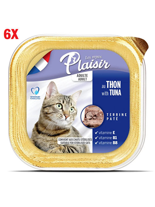 Plaisir Ton Balıklı Kedi Ödül Maması 100 gr 6'lı 