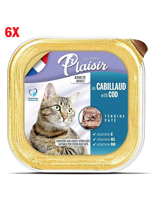 Plaisir Morina Balıklı Kedi Ödül Maması 100 gr 6'lı 