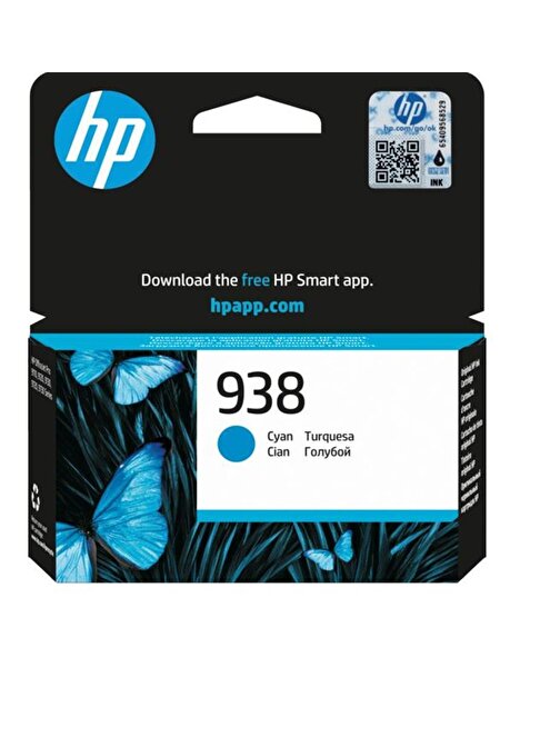 HP 938 Cyan Mavi Kartuş 4S6X5PE