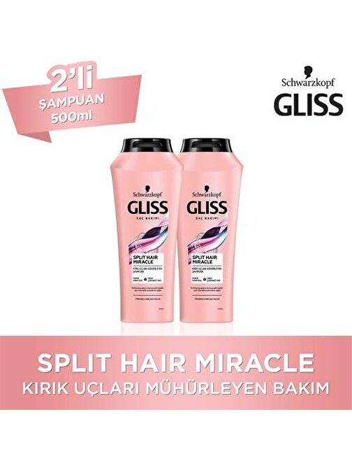 Gliss Split Hair Miracle Şampuan 500 Ml x 2 Adet