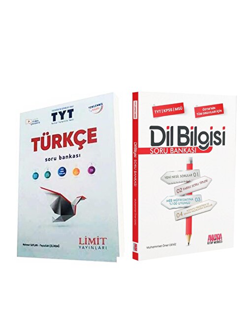 Limit TYT Türkçe ve Ankara Kitap Merkezi Dil Bilgisi Soru Bankası Seti 2 Kitap