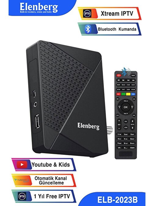 Elenberg Çanaklı Çanaksız İnternet Tv Destekli Bluetooth Kumandalı Full HD Uydu Alıcı 