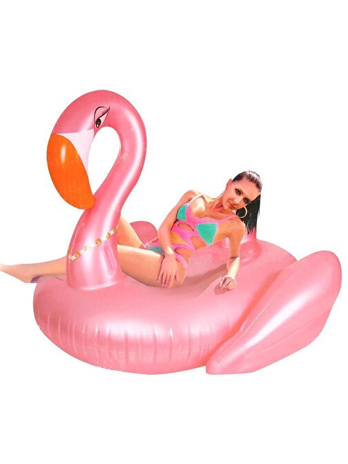 DEV Havuz Yatağı Flamingo, Büyük Boy Deniz Havuz Binicisi 195x200x120