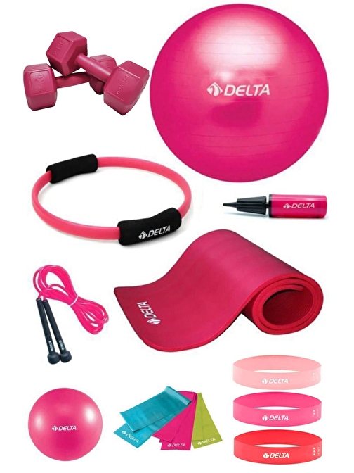 Delta 10 mm Deluxe Minderli 75 cm PFS Full Pilates Seti