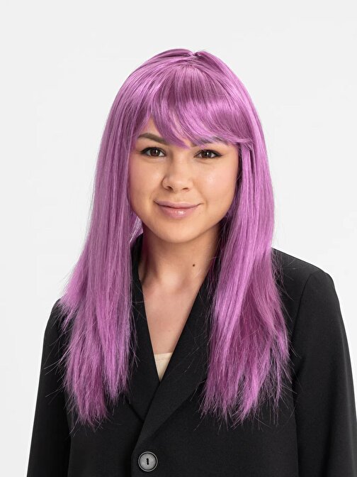 Himarry Rose Pembe Renk Düz Kesim Uzun Parti Peruğu Takma Saç