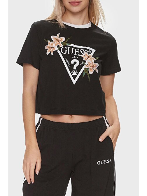 Guess Bayan T Shirt V4GI02 K46D1 JBLK