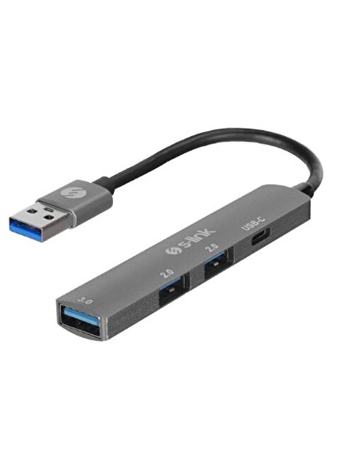 S-link SW-U322 2-USB2.0, 1-USB3.0, 1-Type-C Type-C Metal USB Hub