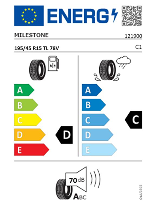 Milestone 195/45 R15 78V Carmile Oto Yaz Lastiği ( Üretim Yılı: 2024 )