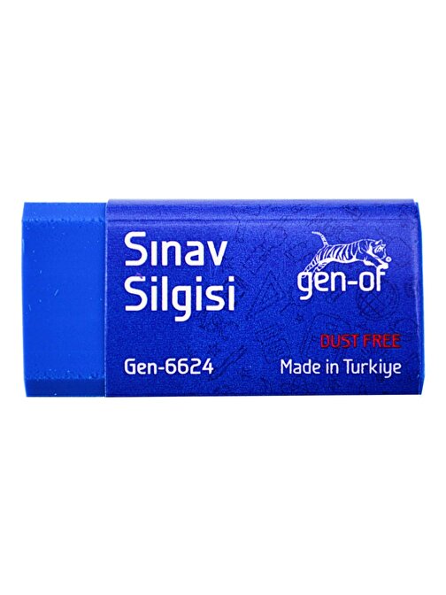 Gen-Of No:24 Dust Free Orta Boy Sınav Silgisi Mavi (GEN-6624) 1 Adet