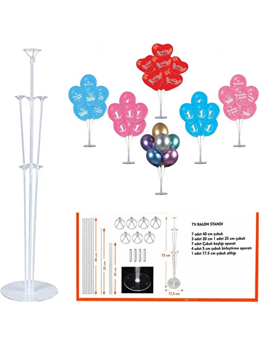 Himarry Parti Malzemeleri Balon Standı 75 cm