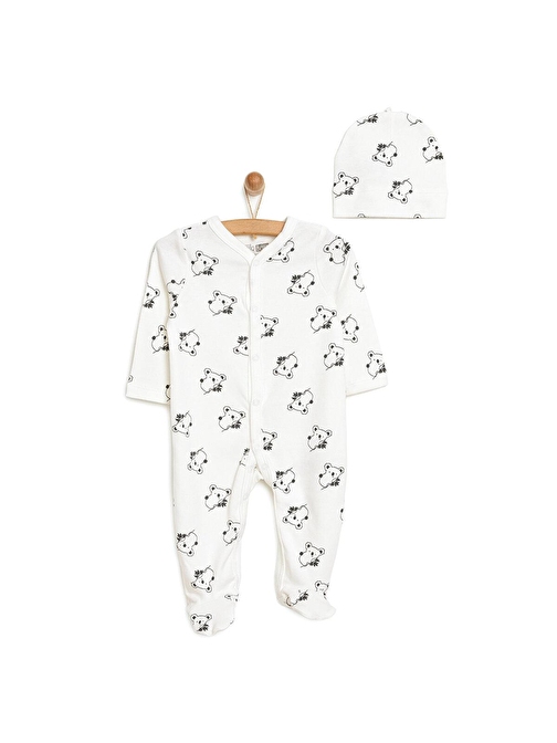 HelloBaby Yenidoğan Patikli Tulum Şapka Unisex