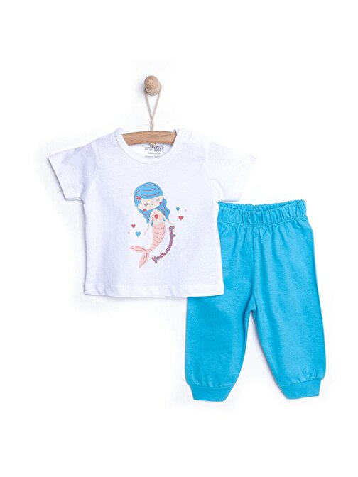HelloBaby Kız Kısa Kol Pijama Takımı Kız Bebek