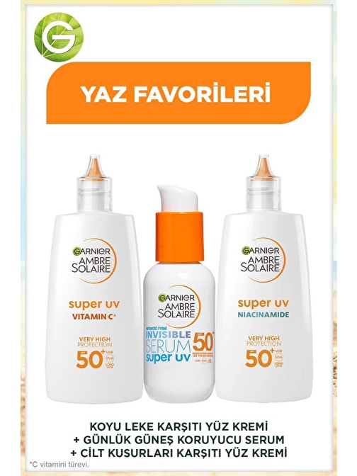 Koyu Leke Karşıtı UV Fluid + Günlük Güneş Koruyucu UV + Niasinamid Güneş Koruyucu Fluid 