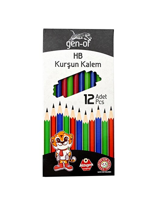 Gen-Of HB Köşeli Kurşun Kalem (GEN-6000) 12 Adet