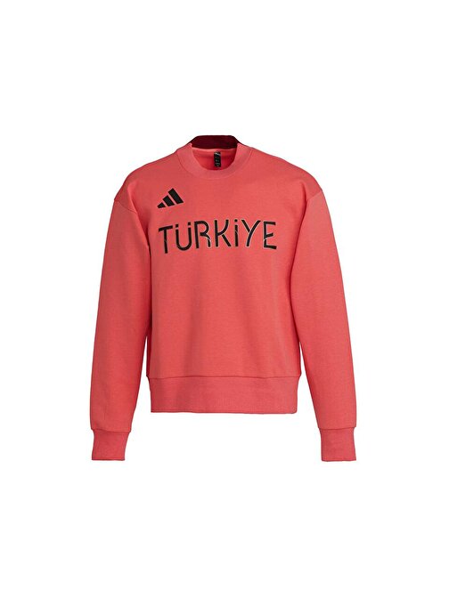 adidas Turkiye Crew M Türkiye Erkek Antrenman Sweatshirts JG3504 Kırmızı