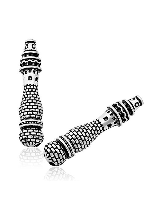 Himarry 925 Ayar Gümüş Minare Desenli Tesbih İmamesi