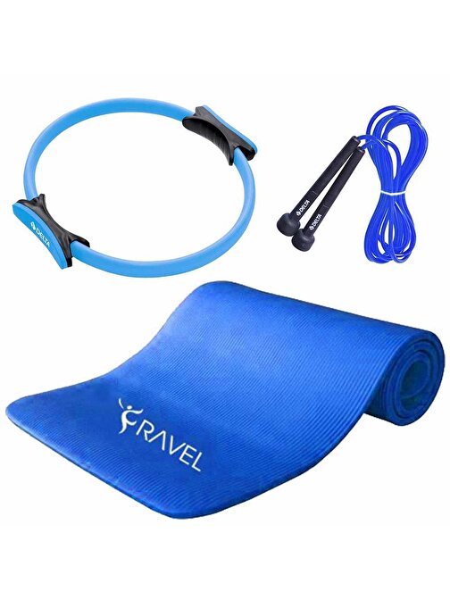 Ravel 15 mm Pilates Minderi Delta 38 cm Pilates Çemberi Delta Atlama İpi Seti