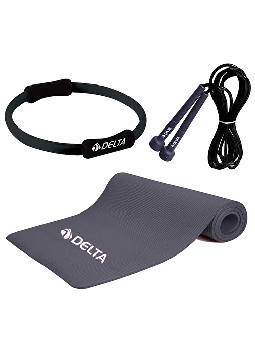 Delta 10 mm Pilates Minderi 35 cm Pilates Çemberi Atlama İpi Seti