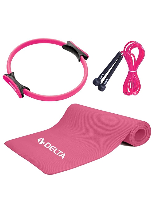 Delta 10 mm Pilates Minderi 38 cm Pilates Çemberi Atlama İpi Seti