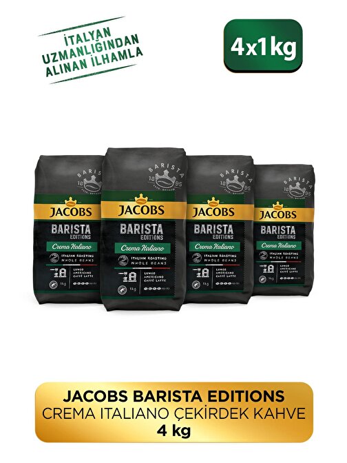 Barista Editions Çekirdek Kahve Crema Italiano 1kg X 4 Paket