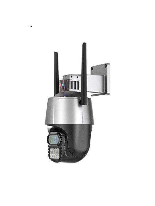 pazariz Pazarız Dış Mekan Güvenlik Kamerası 360° Wifi Kamera,Çift Lensli Su Geçirmez 8x Hybrit Zoom 45