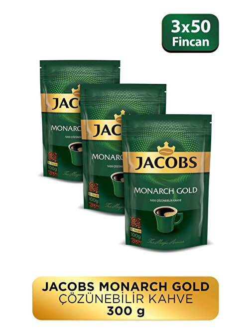 Jacobs Monarch Gold Granül Kahve 100 gram x 3 Paket