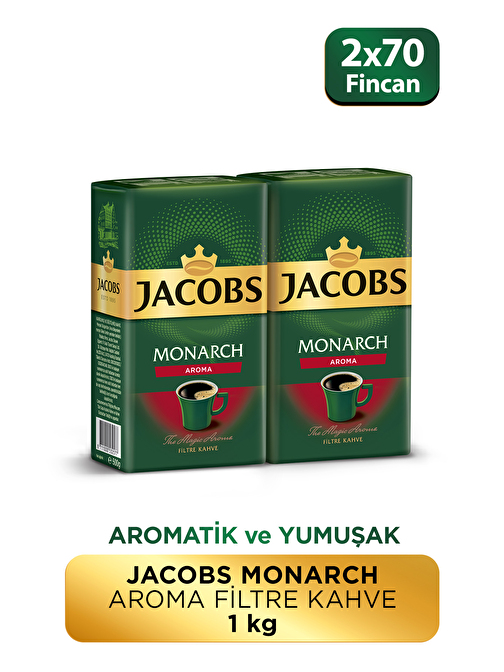 Jacobs Monarch Aromalı Filtre Kahve 500 gr x 2'li SET