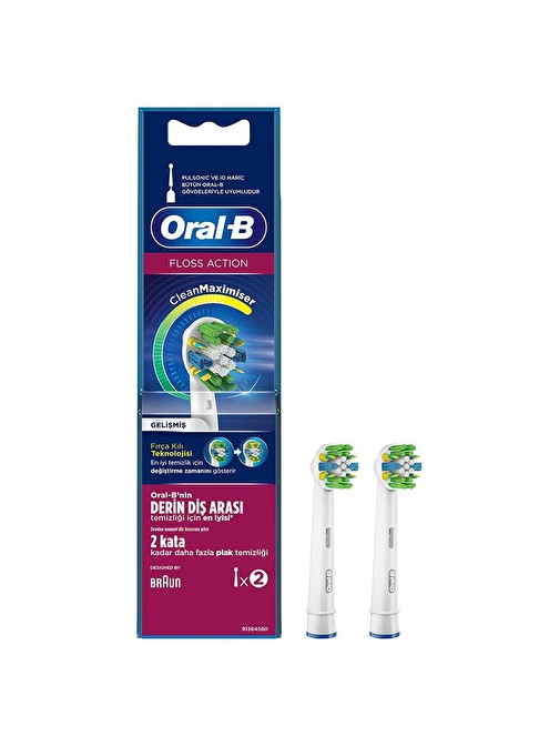 Oral-B Floss Action 2'li Diş Fırçası Yedek Başlığı EB25