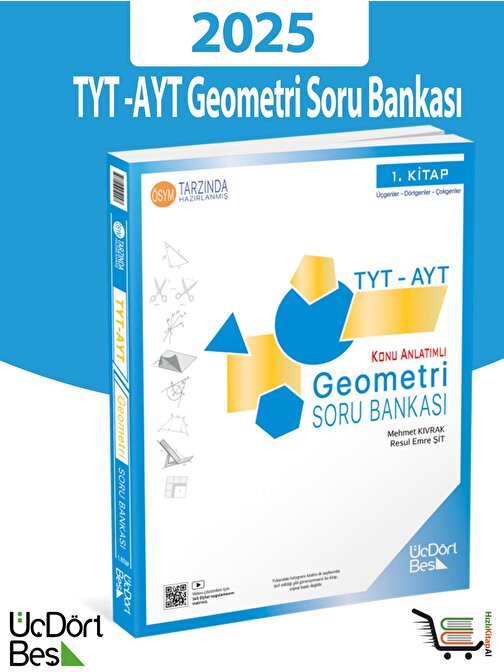 345 - TYT-AYT 2025 Model Geometri Soru Bankası - GÜNCEL BASKI