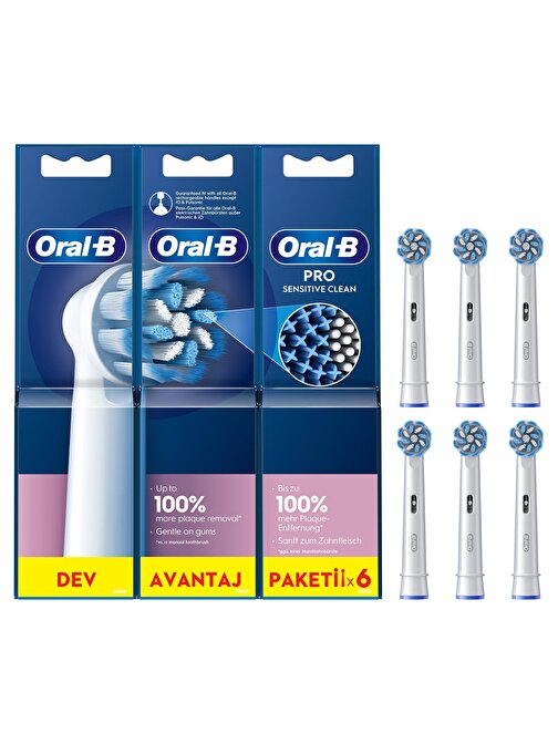 Oral-B Pro Sensitive Clean 6'lı Diş Fırçası Yedek Başlığı EB60