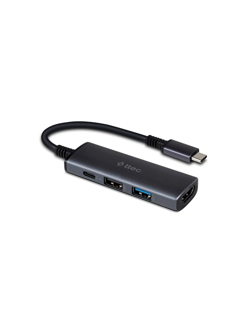 ttec 4 Port USB-C 3.2 Hub/Çoklayıcı USB-C 100W PD 3.0+4K HDMI + USB-A 3.2+USB-A 2.0 (MacBook Uyumlu)