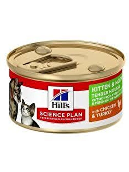 Hills Kitten and Mother Mousse Yavru ve anne kedi konservesi 85 gr