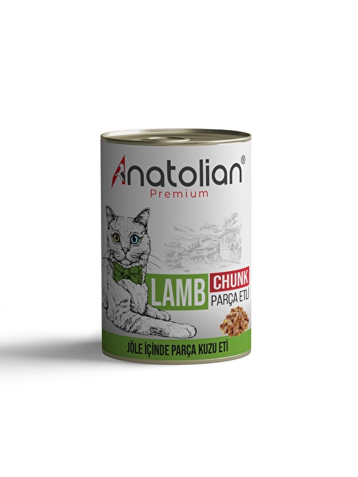 Anatolian Premium Adult Lamb Kuzulu Parça Etli Kedi Konservesi 400 gr x 12 Adet