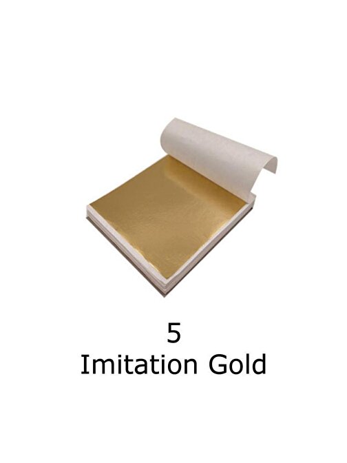 Varak Kaplama Yaprak Metalik Folyo İmitasyon 9x9cm 10lu Paket 5 Imitation Gold R5799F-5