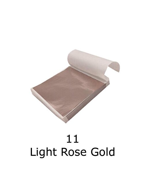 Varak Kaplama Yaprak Metalik Folyo İmitasyon 9x9cm 10lu Paket 11 Light Rose Gold R5799F-11