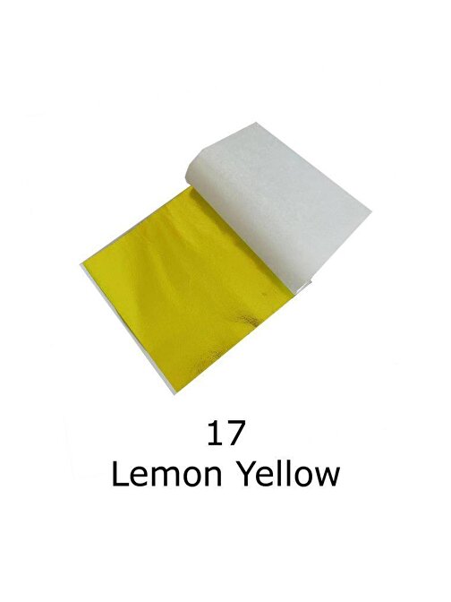 Varak Kaplama Yaprak Metalik Folyo 9x9cm 10lu 17 Lemon Yellow R5799F-17