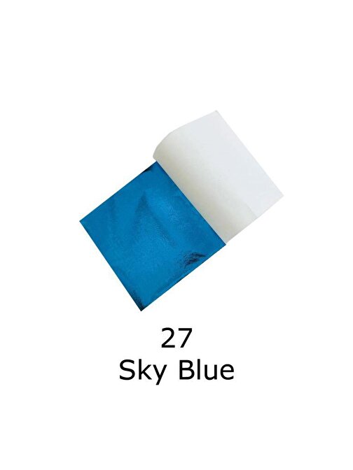 Varak Kaplama Yaprak Metalik Folyo 9x9cm 10lu 27 Sky Blue R5799F-27