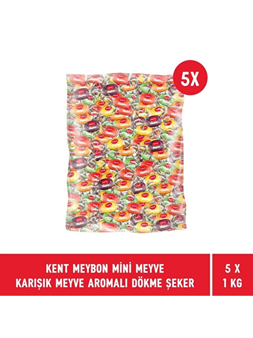 Kent Meybon Mini Karışık Meyve Aromalı Dökme Bayram Şekeri 1 kg - 5 Adet