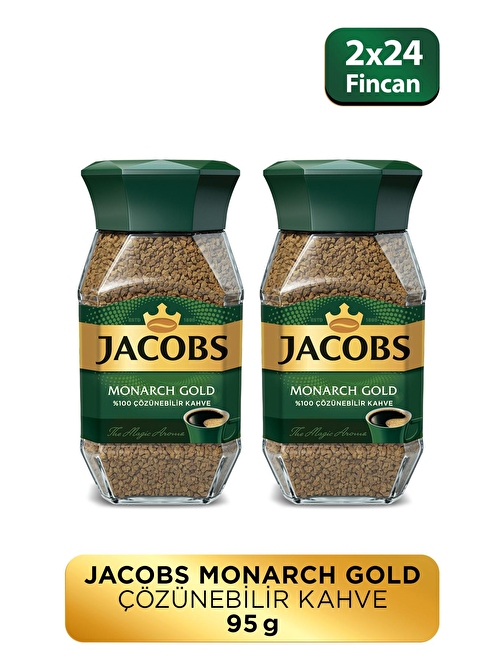 Jacobs Monarch Gold Cam Kavanoz Granül Kahve 47,5 gram x 2 Adet