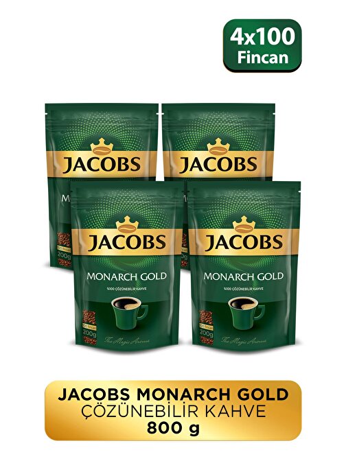Jacobs Monarch Gold Granül Kahve 200 gram x 4 Adet 