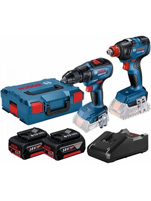 Bosch Gsr 18v-50 Akülü Vidalama Ve Gdx 18v-200 Akülü Darbeli Somun Sıkma Seti