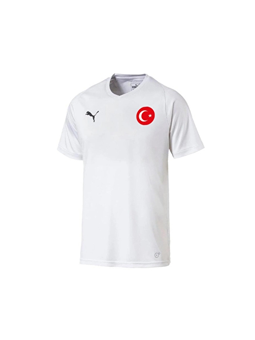 Puma Euro 2024 Türkiye Milli Antrenman Taraftar T-shirt Spor Forma TUR-70350904  Beyaz