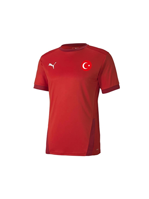 Puma Euro 2024 Türkiye Milli Antrenman Taraftar T-shirt Spor Forma TUR-70417101 Kırmızı