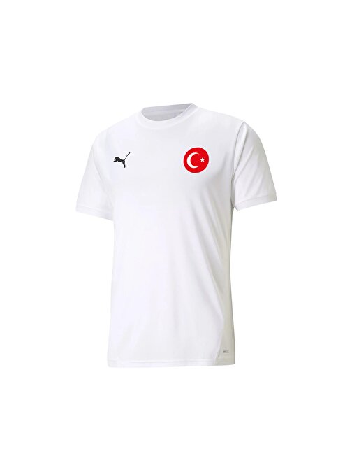 Puma Euro 2024 Türkiye Milli Antrenman Taraftar T-shirt Spor Forma  TUR-70491714 Beyaz